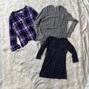 Lot of 4 Maternity Shirts (Old Navy, Mama H&M, Isabel) Size S